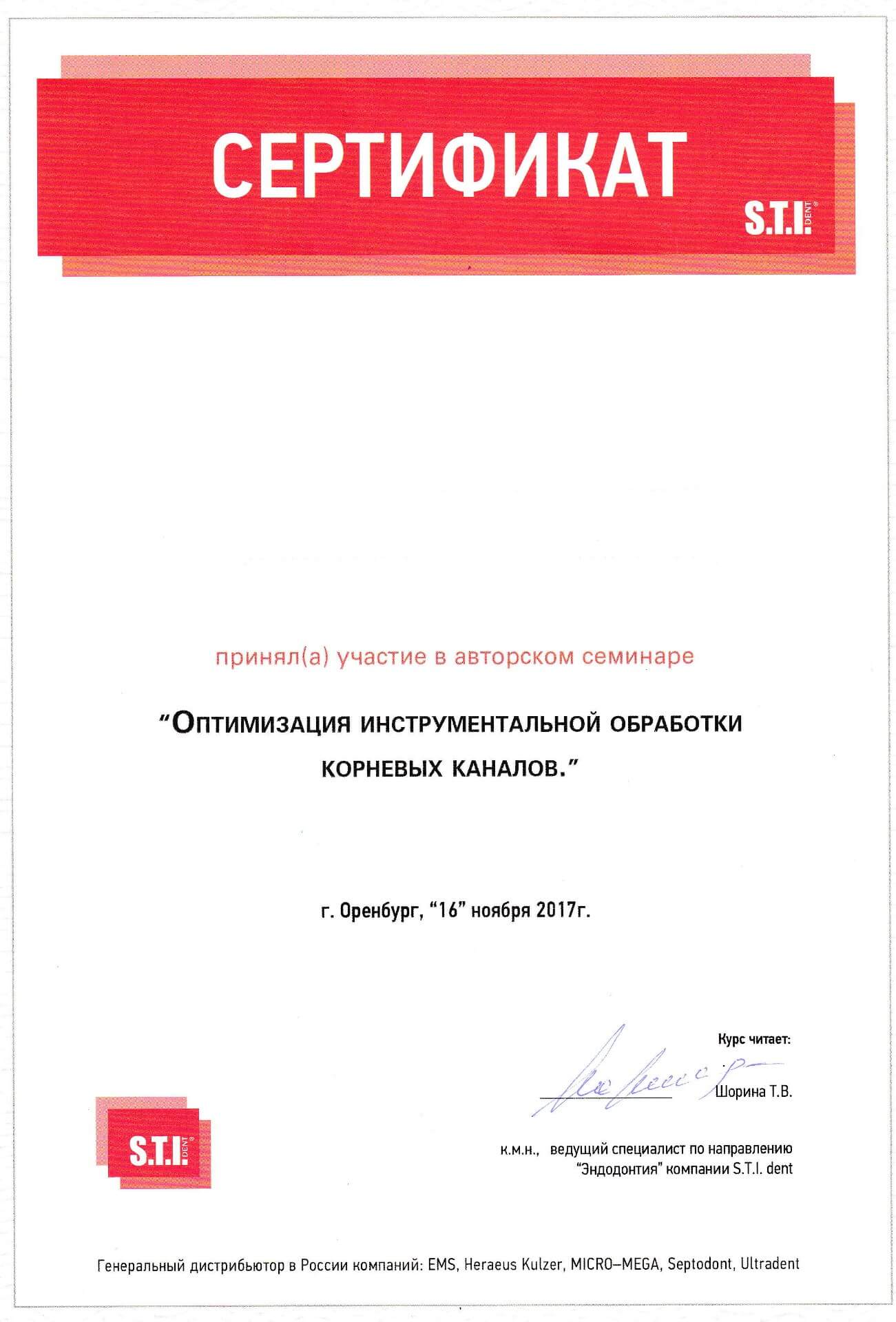Сертификат - Романова Наталья
